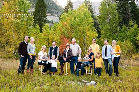 large family pose. Love the spacing, some seated & positioning. Not easy to pull off. Big Family Photo Shoot Ideas, Large Family Pictures, Large Family Photography, Large Family Portraits, Large Family Poses, Summer Family Pictures, Big Family Photos, Extended Family Photos, Large Family Photos