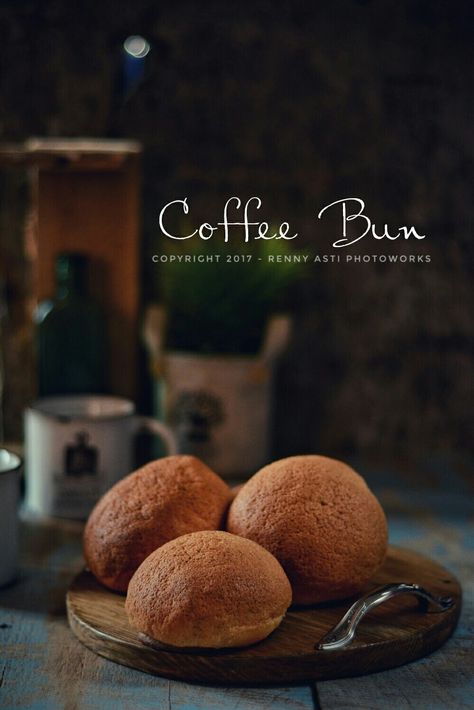 Filipino Cafe, Bun Photography, Coffee Bun, Bakery Poster, Cooking Therapy, Squishy Ideas, Mr Baker, Brown Backdrop, Filipino Breakfast