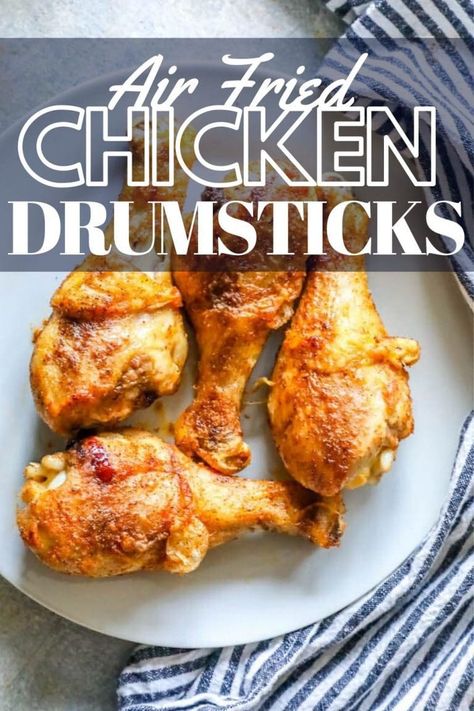 The Best Air Fried Chicken Drumsticks - main dishes #maindishes I found 1tsp of each ingredients was not enough so I doubled everything I added 1 tsp of cooking red wine vinegar to the olive oil and shook in a bag to evenly coat  . . . With this recipe, instead of Cumin I used 2tsp of Lawry's Seasoned Salt and 2 tsp Brown Sugar  it was sweet with just the right amount of spicy!  Would Definitely make again! Best Air Fried Chicken, Air Fried Chicken Drumsticks, Air Fryer Drumsticks, Air Fryer Chicken Drumsticks, Fried Chicken Drumsticks, Chicken Leg Recipes, Air Fryer Chicken Wings, Air Fryer Oven Recipes, Air Fry Recipes