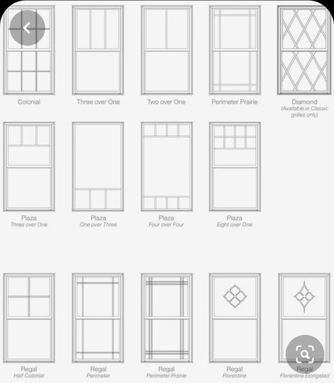 We like the "Three Over One" window grid style, to match the length of the grid windows in the front door. Grid windows to be on front facing windows of the home. -JR Craftsman Trim Window, White Window Trim, Craftsman Windows, Craftsman Window, Window Grids, Cottage Windows, Window Trim Exterior, Faux Window, Craftsman Exterior