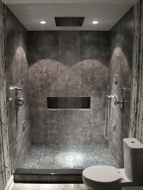 20 Modern Shower Designs To Enhance The Look Of Your Bathroom Modern Shower Design, Drømme Bad, Future Bathroom, Linen Closets, Bilik Air, Natural Bathroom, Small Remodel, Bad Inspiration, Luxury Shower