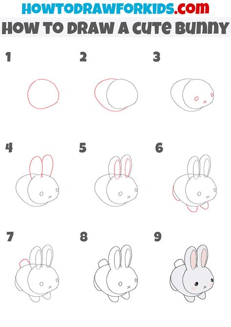 how to draw a cute bunny step by step How To Draw A Cute Bunny Step By Step, Kawaii Drawing Tutorial Step By Step, How To Draw Kawaii Step By Step, How To Draw A Rabbit Step By Step, How To Draw Bunnies, How To Draw A Bunny Step By Step, Cute Doodles Easy Step By Step, How To Draw A Rabbit, Cute Bunny Drawing Easy