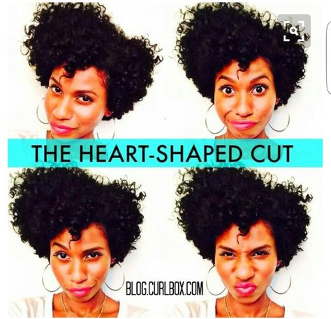 Heart shaped natural hair cut Natural Curls Black, Cabello Afro Natural, Tapered Natural Hair, Natural Hair Cuts, Beautiful Natural Hair, Hair Affair, Penteado Cabelo Curto, Natural Hair Inspiration, Types Of Curls