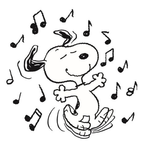 Snoopy musical Snoopy Music, Snoopy Tattoo, Snoopy Dance, Iphone Wallpaper Music, Snoopy Cartoon, Peanuts Comic Strip, Snoopy Funny, Sport Golf, Kids Theater