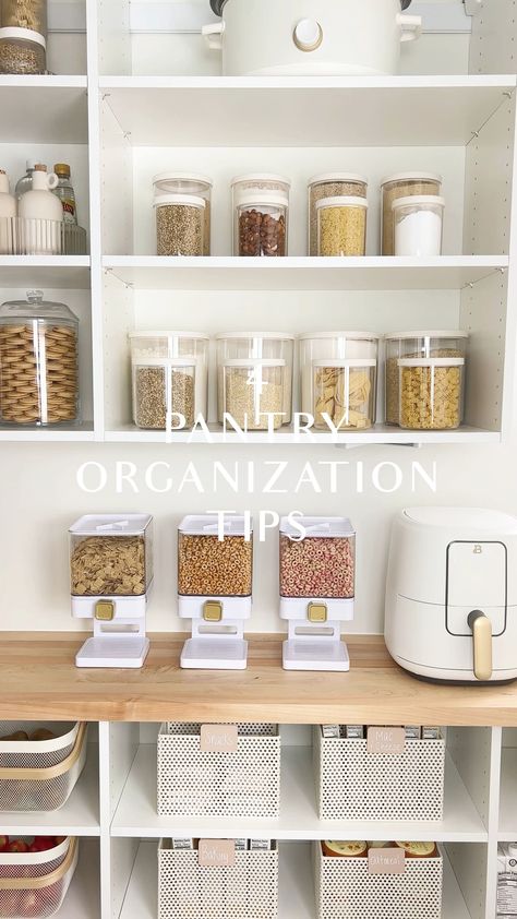 Pantry Organization Tips | Teresa Caruso - home organization, kitchens, pantry ideas, open pantry Organizing Your Pantry, Teresa Caruso, Pantry Organisation, Tips For Organizing, Home Edit, House Organisation, Kitchen Organization Pantry, Kitchen Pantry Design, The Home Edit