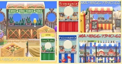 Animal Crossing Stall Design Code, Stall Design Animal Crossing, Animal Crossing Codes, Acnh Patterns, Wine Cave, Happy Home Designer, Animal Crossing Wild World, City Folk, Forest City