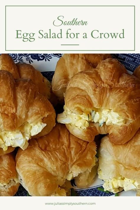 Southern Egg Salad Recipe, Southern Egg Salad, Salad For Parties, Classic Old Fashioned, Mini Croissant, Salads For A Crowd, Mini Croissants, Egg Salad Sandwiches, Egg Salad Recipe