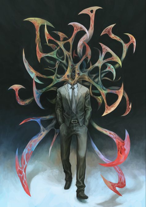 Parasyte Fanart, Parasite Monster, Warframe Art, Lovecraftian Horror, Monster Concept Art, Mythical Creatures Art, Scary Art, Creepy Art, Monster Design