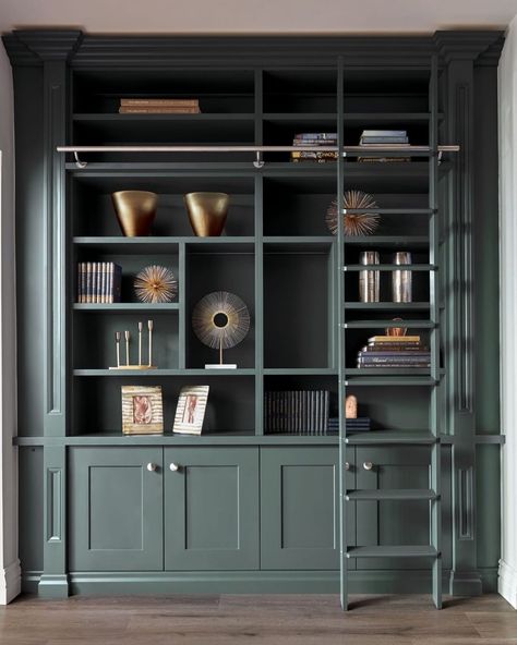 Neville Johnson Furniture on Instagram: “Awkward alcoves are no problem for our bespoke designs… Many of us have one of those spaces in our homes - a tricky corner or alcove that…” Color In Interior Design, Colonial Home Interior, Home Library Rooms, Snug Room, Office Built Ins, Bookshelves In Living Room, Home Library Design, Home Libraries, Built In Bookcase