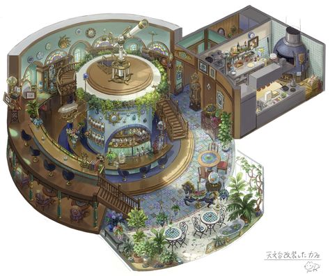 House Concept Art Interior, Fantasy House Concept Art, Fantasy House Concept, House Concept Art, House Concept, Fantasy Rooms, Isometric Art, Sims House Design, Fantasy House