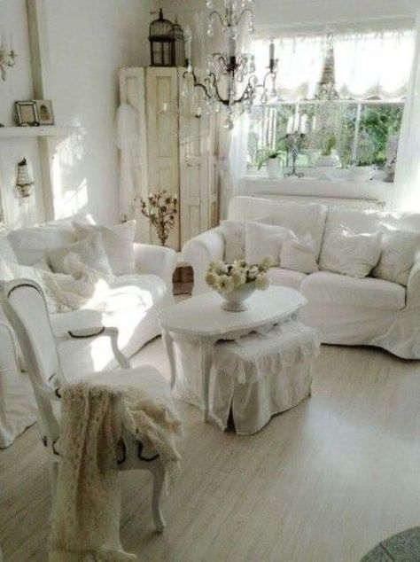 all white shabby chic sitting room Shabby Chic Background, Estilo Shabby Chic, Shabby Chic Living, Shabby Chic Room, Shabby Chic Living Room, Shabby Chic Interiors, Casa Vintage, Shabby Chic Bathroom, Shabby Chic Bedroom