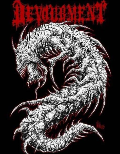 Slam Metal, Metal Tshirt, Ooga Booga, Heavy Metal Art, Hp Lovecraft, Japanese Graphic Design, Band Stuff, Beautiful Dark Art, Rock Metal