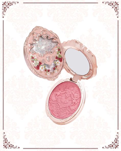 Flower Knows Strawberry Rococo, Strawberry Rococo, Antique Medallion, Stippling Brush, Flower Knows, Cruelty Free Brands, Fancy Makeup, Misty Rose, Blush Flowers