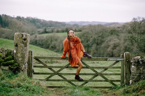 countryside dress cotswolds drmartens sustainable vintage britain winter fashion Country House Fashion Editorial, Countryside Fashion Photography, Farm Editorial Fashion, English Countryside Photoshoot, Countryside Textiles, Countryside Editorial, Country Editorial, Farm Editorial, Countryside Photoshoot