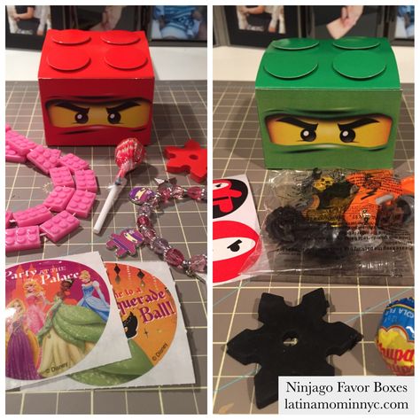 Ninjago favor boxes - printable PDF on latinamominnyc.com Lego Ninjago Party Favors, Ninjago Party Ideas, Ninjago Balloons, Ninjago Party Decorations, Ninjago Party Favors, Ninjago Invitations, Boxes Printable, Lego Ninjago Party, Lego Ninjago Birthday