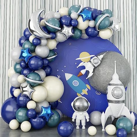 Music Party Decorations, Planet Party, Space Party Decorations, Space Theme Party, Outer Space Theme, Balloon Kits, Space Birthday Party, Birthday Party Balloon, Boy Decor