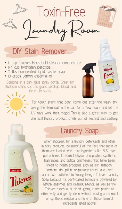 Thieves Cleaning, Nontoxic Living, Diy Stain Remover, Thieves Essential Oil, Diy Staining, Young Living Essential Oils Recipes, Essential Oils Cleaning, Homemade Cleaning Solutions, Yl Essential Oils