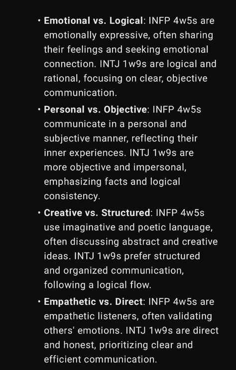 Communication style Intj 1w9, Infp 4w5, Enneagram 4, Communication Styles, 16 Personalities, Emotional Connection, Intj, Personality Types, Infp