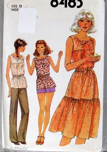 Boho Sewing Patterns, Boho Sewing, Sewing Crafts Ideas, 70s Patterns, Learn Sewing, 1970s Sewing Patterns, Women's Sewing Pattern, Yoke Dress, Tank Top Pattern