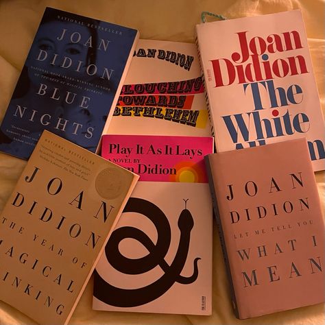 Joan Didion Aesthetic, Joan Didion Books, Joan Didion, Winter Songs, Empowering Books, Fall Mood Board, Inspirational Books To Read, Dream Book, Books Aesthetic