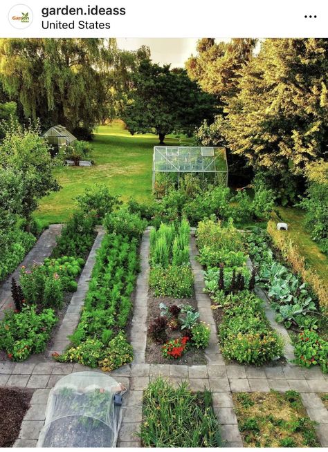 In Ground Vegetable Garden, Home Vegetable Garden Design, Vegetable Garden Ideas, Landscaping Projects, Kitchen Gardens, Design Backyard, Dream Farm, Gardening Design, Future Garden