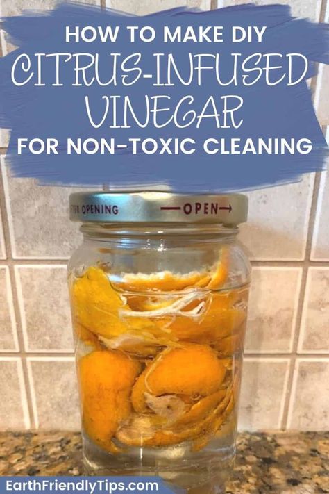 How to Make a DIY Citrus-Infused Vinegar Cleaner - Earth Friendly Tips Cleaning Vinegar, Diy Vinegar, Infused Vinegars, Vinegar Cleaner, Peanut Brittle Recipe, Natural Cleaning Solutions, Cleaning Diy, Brittle Recipes, Sustainable Cleaning