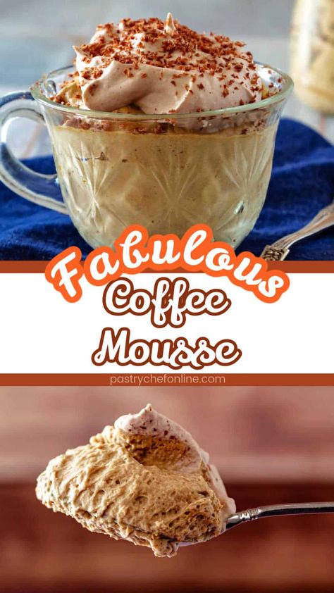 Coffee Mousse Recipe Mousse Flavors, Whipping Cream Desserts, Coffee Flavored Desserts, Coffee Mousse Recipe, Recipes With Coffee, Coffee Custard, Mousse Recipes Easy, Coffee Mousse, Mini Dessert Recipes