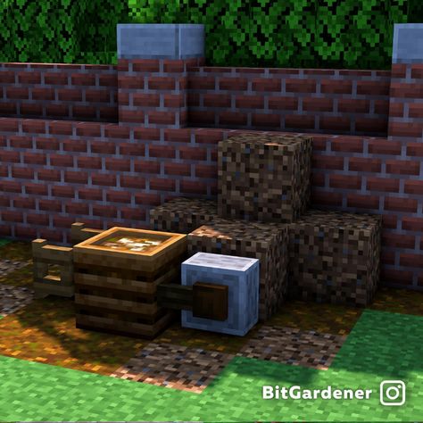 BitGardener (@bitgardener) • Instagram photos and videos Minecraft Outdoor Storage, Minecraft Wine Barrel, Minecraft Outdoor, Minecraft Nature, Mc Builds, All Minecraft, Minecraft Furniture, Minecraft Games, Minecraft Inspo