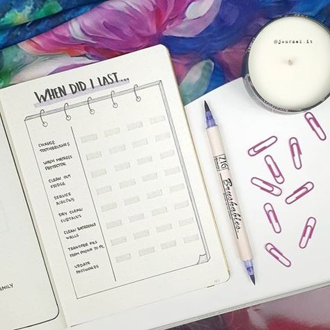 Finally made a "When did I last.." spread! • • • • • • #bulletjournal #bujo #plannernerd #leuchtturm1917 #bujoinspire #bujoideas #planwithme #planners #bujobeauties #bujosetup When Did I Last, Bullet Journal Goal Setting, Goals Bullet Journal, Organization Bullet Journal, Bullet Journal 2019, Bullet Journal Ideas Templates, Doodle Lettering, Bujo Inspiration, Bullet Journal Spread