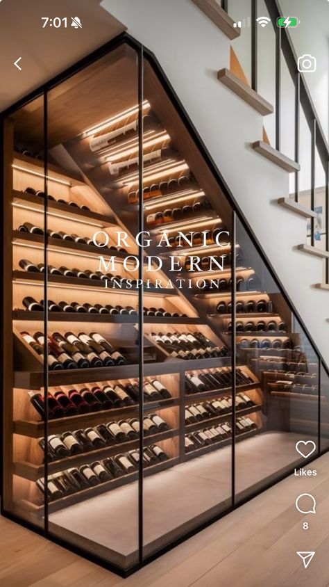 Wine Under Staircase, Under Staircase Wine Cellar, Cellar Entrance Ideas, Under Stair Wine Storage, Wine Closet Under Stairs, Bar Under Staircase, Wine Room Under Stairs, Staircase Wine Cellar, Under Stair Wine