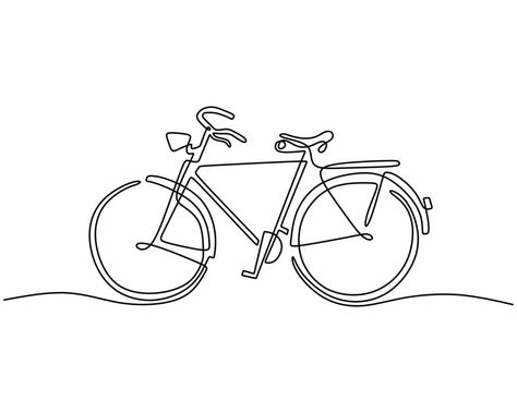 Bicycle Drawing, Simple Bike, Classic Bicycle, Dutch Bike, Bicycle Tattoo, Art Transportation, Bike Tattoos, Bike Drawing, Bike Sketch