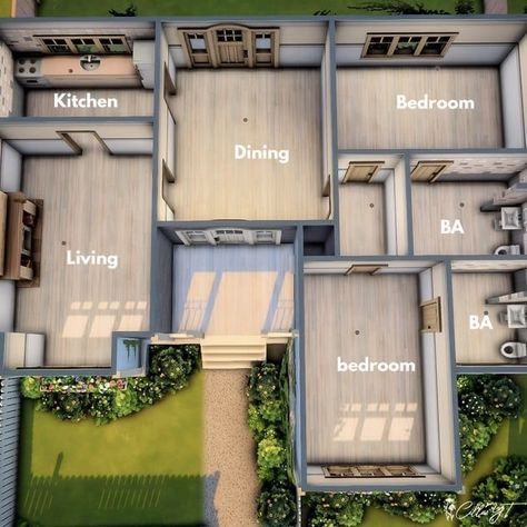 Sims 4 Loft, Casas The Sims Freeplay, Sims 4 Houses Layout, Sims Freeplay Houses, 3d Architectural Rendering, Sims 4 House Plans, Sims 4 House Building, Architectural Rendering, Sims 4 House Design