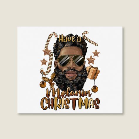 Have a melanin christmas black bearded man landscape canvas print. Landscape Canvas Print. Turn every head in the room with your image printed on a solid-faced canvas. Fabricated to stay taut and flat. Canvas comes with hanging hardware for an effortless install. Available in different colors and sizes on Artist Shot.Have a melanin christmas black bearded man, Western have a melanin christmas black bearded man, Afro man, Melanin bearded afro, Afro,  By Artistshot.