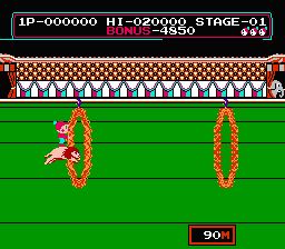 In-game screen of the game Circus Charlie on Nintendo NES Circus Game, Retro Arcade Games, Retro Arcade, Arcade Machine, Nintendo Nes, Retro Video Games, Arcade Game, Old Games, Vintage Games