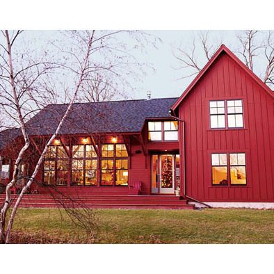 Board And Batten Siding Design, Pictures, Remodel, Decor and Ideas Red Barn House, Board And Batten Exterior, Red Houses, Board And Batten Siding, Contemporary Exterior, Residential Architect, House Siding, Red House, Farmhouse Exterior