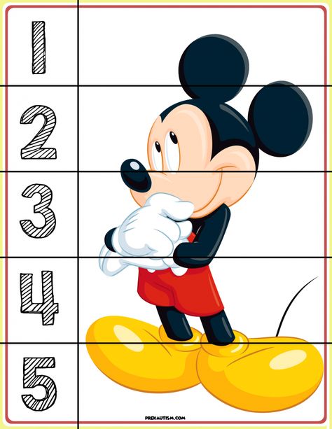 Mickey Mouse Preschool, Disney Activities, Disney Classroom, Learning Games For Kids, Kids Learning Activities, Toddler Learning Activities, Preschool Math, Preschool Fun, Math For Kids