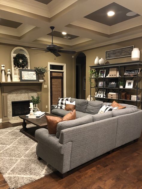 Gray And Brown Family Room, Browns And Gray Living Room, Grey Tan And Cream Living Room, Gray Tan Brown Living Room, Brown Gray White Gold Living Room, Brown And Black House Interior, Gray White And Brown Living Room, Ivory Brown Gray Living Room, Black White Grey Brown Home Decor