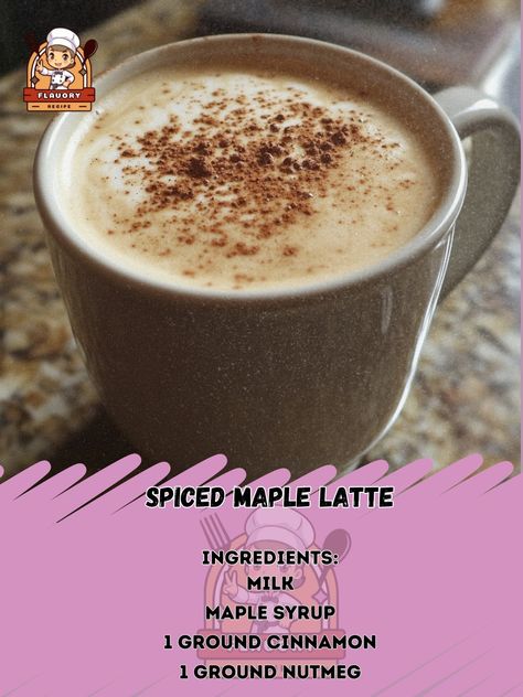 🍁✨ Cozy up with a Spiced Maple Latte - the perfect fall drink to warm your soul! 🍂☕ Spiced Maple Latte Ingredients: - 1 cup milk - 2 tbsp maple syrup - 1/2 tsp ground cinnamon - 1/4 tsp ground nutmeg - 1/4 tsp vanilla extract - 1/2 cup strong brewed coffee Instructions: 1. In a small saucepan, heat the milk, maple syrup, cinnamon, nutmeg, and vanilla over medium heat. 2. Whisk the mixture until frothy, about 3-4 minutes. 3. Pour the brewed coffee into a mug. 4. Slowly pour the milk mixture... Coffee Instructions, Maple Latte, Fall Drink, Recipes Tutorials, Daily Recipes, Fall Drinks, Brewed Coffee, Ground Nutmeg, Spice Recipes