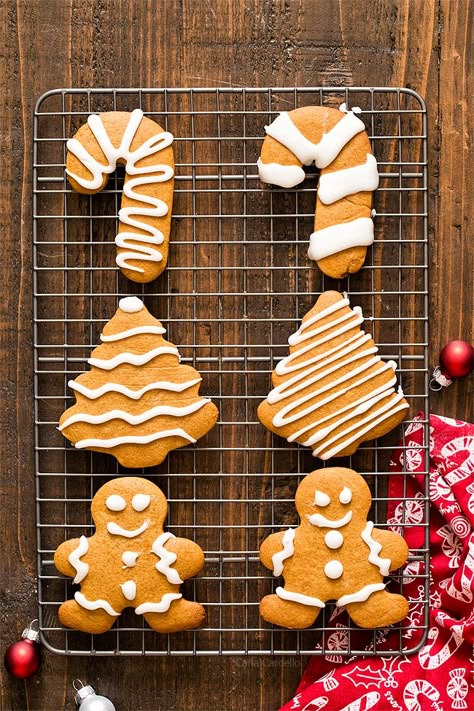 Small Batch Gingerbread Cookies with Eggless Royal Icing Gingerbread Cookies Small Batch, Small Batch Gingerbread Cookies, Christmas Cookie Recipes For Kids, Small Batch Gingerbread, Eggless Royal Icing, Christmas Gingerbread Cookies Recipe, Cookies Small Batch, Icing For Gingerbread Cookies, Santa Cookie Recipe