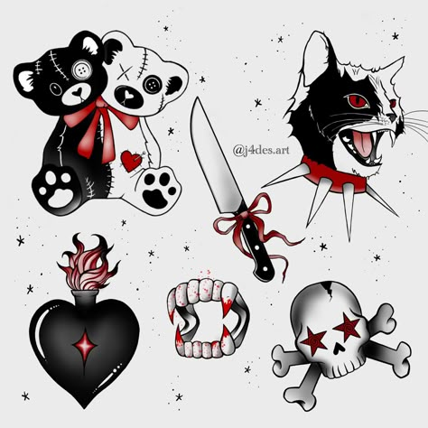 Dark Tattoo Flash Sheet, Vampire Theme Tattoo, Vampire Teeth Tattoo Simple, Cute Vampire Tattoo, Vampire Flash Tattoo, Vampire Aesthetic Tattoo, Creepy Small Tattoos, Vampire Tattoo Ideas Gothic, Vampire Mouth Tattoo