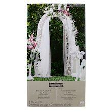 Celebrate It™ Occasions™ Pre-lit Arch Simple Arch Decoration Wedding, Curved Archway, Indoor Wedding Arch, Archway Wedding, Metal Wedding Arch, Arch Decoration, Wedding Arbour, Arch Decoration Wedding, Engagement Party Decorations