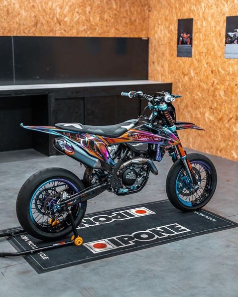 My Style Ktm Enduro Motocross, Yamaha Supermoto, Honda Supermoto, Motocross Decals, Supermoto Bikes, Supermoto Wheels, Ktm Enduro, Ktm Dirt Bikes, Ktm Supermoto