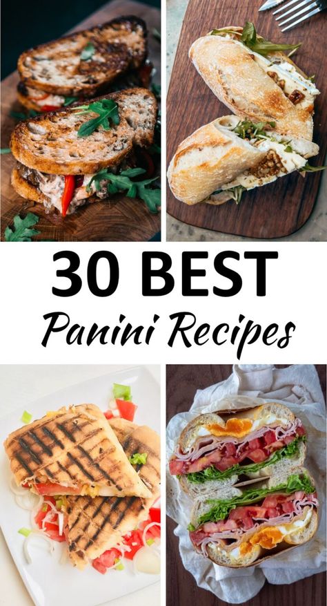 panini recipes pin Easy Panini Recipes, Best Panini Recipes, Panini Press Recipes, Breakfast Panini, Turkey Panini, Panini Sandwich, Panini Recipes, Panini Sandwiches, Gourmet Sandwiches