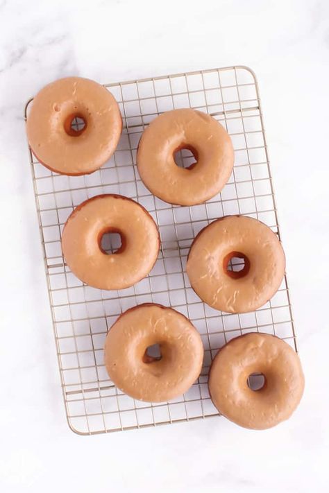 Keto Maple Donuts - Low Carb, Gluten Free, & Sugar-Free - Fat Kitchen Keto Maple Donut, Maple Donuts, Donut Pan, Keto Donuts, Maple Frosting, Keto Baking, Low Carb Flour, Cooking Stuff, Keto Breads