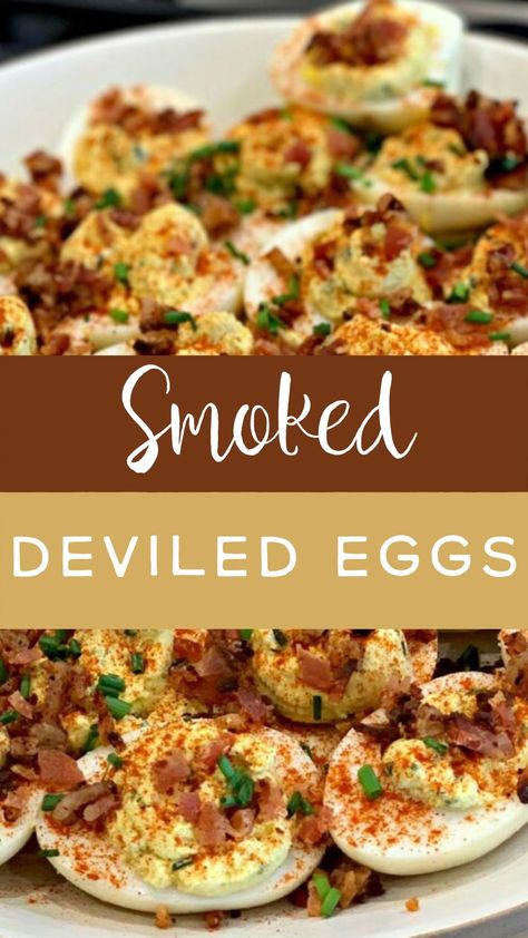 Yoder Smoker, Smoker Cooking Recipes, Smoker Grill Recipes, Smoked Deviled Eggs, Easy Smoker Recipes, Pellet Smoker Recipes, Ninja Grill, The Cookin Chicks, Pellet Smoker