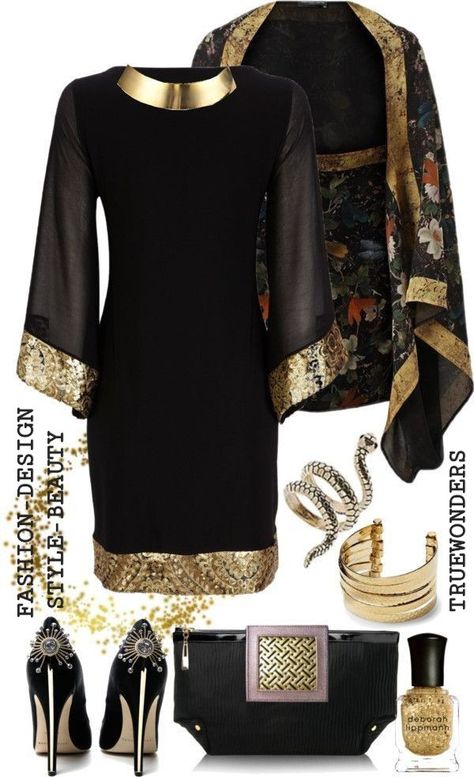 Black And Gold Outfit, Egyptian Fashion, Gold Outfit, Christmas Outfits Women, Chique Outfits, New Years Eve Dresses, Eve Outfit, Outfits 2017, New Years Eve Outfits