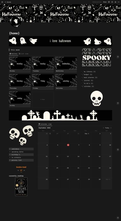 Free Notion Templates Notion Halloween, Fall Notion, College Notion, Journal Brain Dump, Class Template, Notion Pages, Student Template, Notion Icons, Notes School