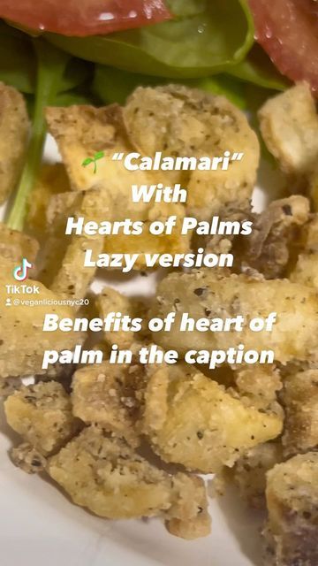 💚🌱 Jenny 🇵🇷🇭🇳 on Instagram: "Lazy “calamari” recipe with hearts of palm 🔥🔥🔥 Benefits: hearts of palm contain 17 different amino acids, they make for a rich source of protein. They’re also low in fats and sugars and high in fiber, and contain a number of healthy vitamins and minerals. #vegancalamari #vegan up #heartsofpalm" Calamari Recipe, Calamari Recipes, Healthy Vitamins, Heart Of Palm, Hearts Of Palm, Healthy Lunch Snacks, High In Fiber, Healthy Bowls, Calamari