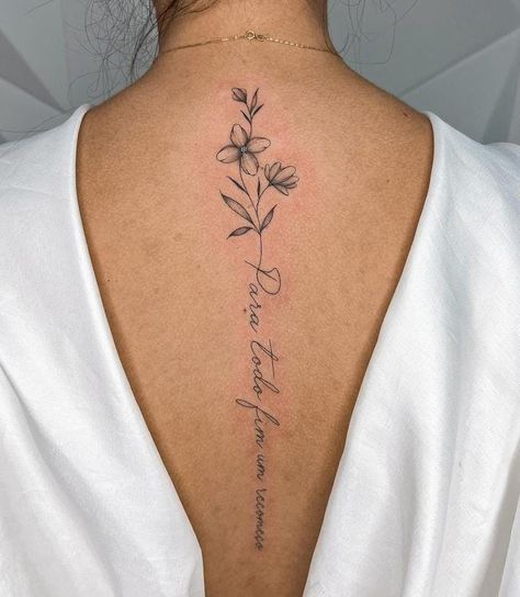 Lower Side Stomach Tattoos Women, Elegant Spine Tattoos For Women, Back Tattoo Quotes, Side Stomach Tattoos, Back Tattoos Spine, Feminine Back Tattoos, Italian Tattoos, Stomach Tattoos Women, Basic Tattoos