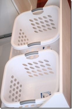 Ikea PAX hack - with built in hampers! Ikea Laundry Basket, Ikea Laundry, Armoire Pax, Pax Closet, Ikea Pax Closet, Ikea Regal, Hidden Laundry, Ikea Closet, Ikea Pax Wardrobe